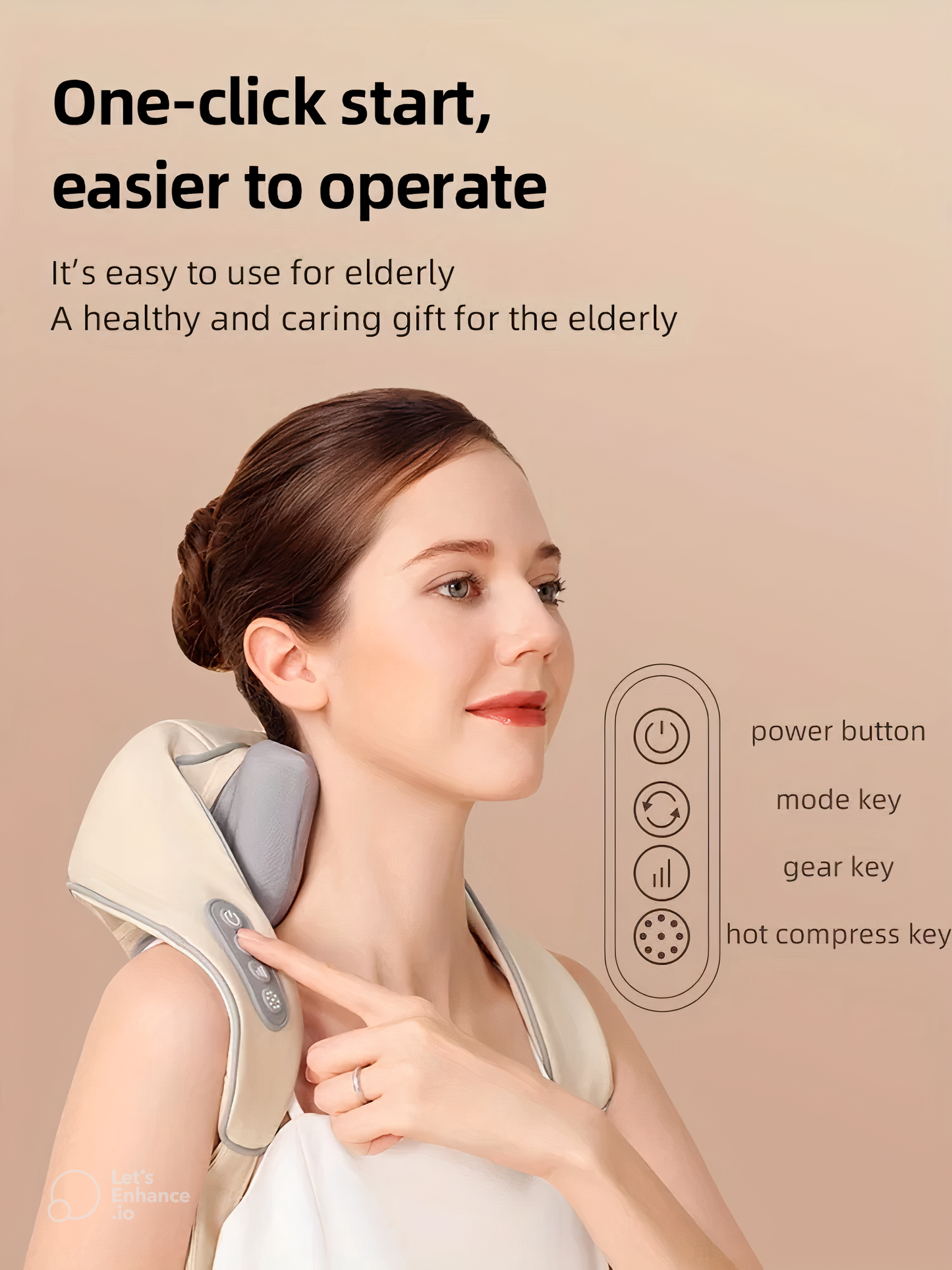 Rechargable Neck Massager + Heat Function – Your Portable Relaxation Partner! ✨