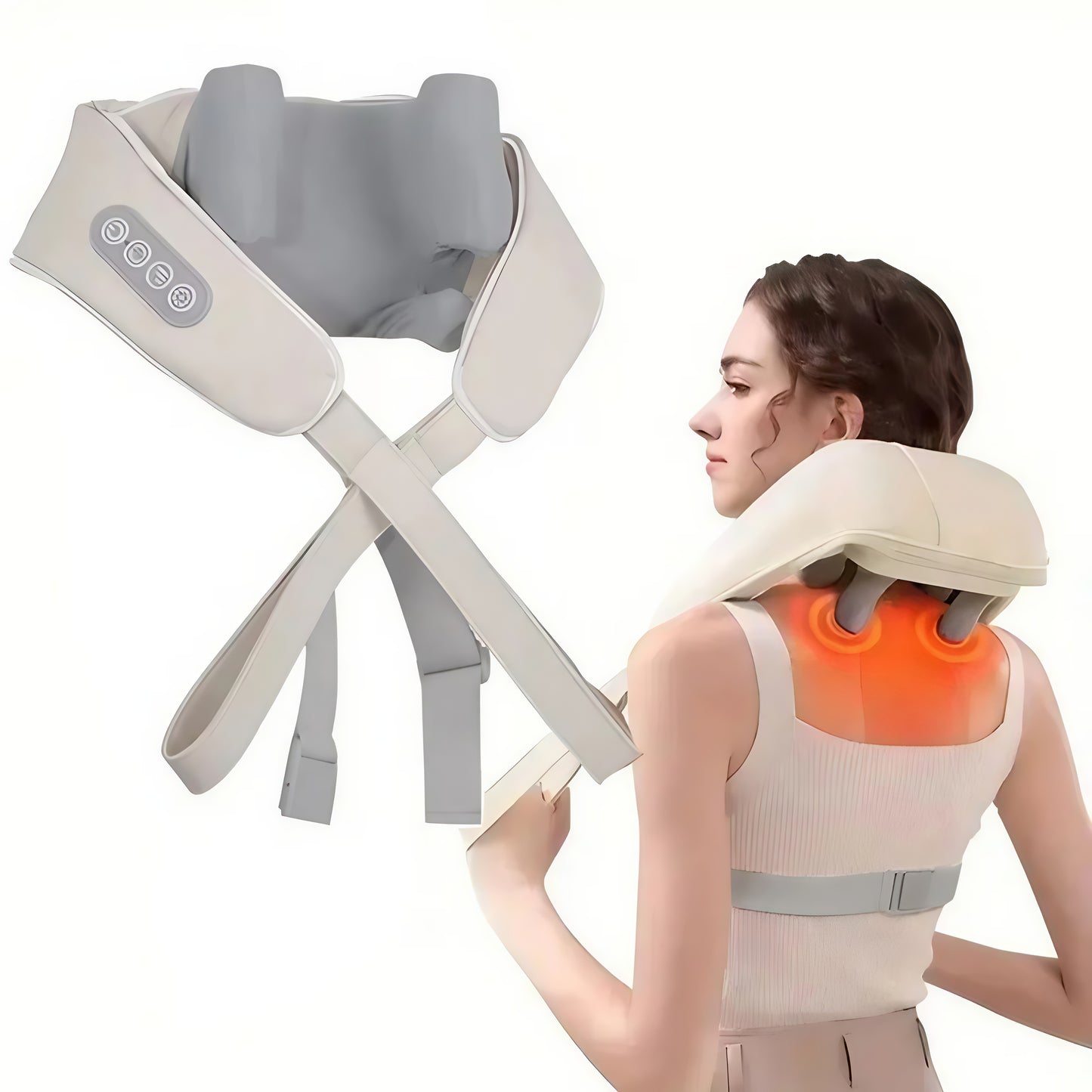 Rechargable Neck Massager + Heat Function – Your Portable Relaxation Partner! ✨